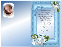 Sweet baby Boy Insert with Verse