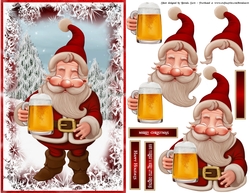 Santa Enjoying a Cold Pint