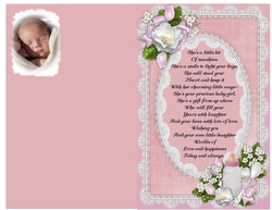 Sweet Baby Girl 2 Insert with Verse