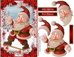 Santa Skate Boarding
