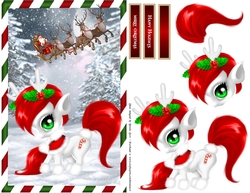 Red Christmas Pony