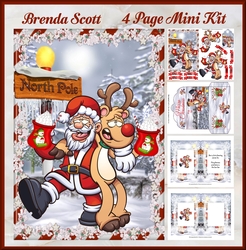 Santa and Rudolphy Enjoying a Cup of Hot Chocolate