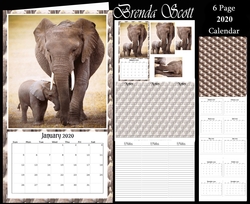 Elephant and Baby - 2020 Calendar