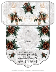 White Christmas Money Wallet, Gift Card Holder