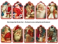 Vintage Santa Christmas Tags 1