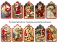 Vintage Santa Christmas Tags 2