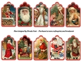 Vintage Santa Christmas Tags 4