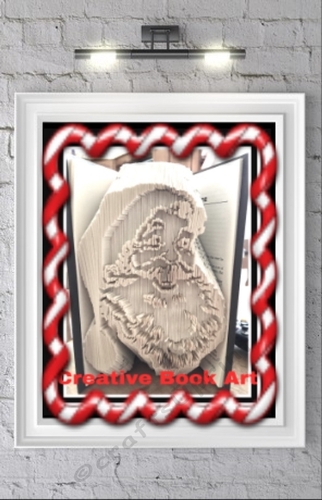 SANTA HEAD  BOOK FOLDING PATTERN