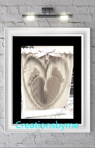 Baby feet Heart book folding patterns