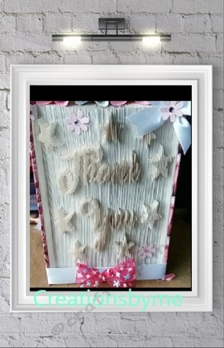 Thank You stars book folding pattern