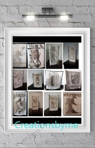 Set of twelve star Signs book folding patterns