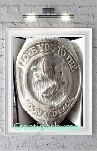 Love You To The Moon And Back book folding pattern