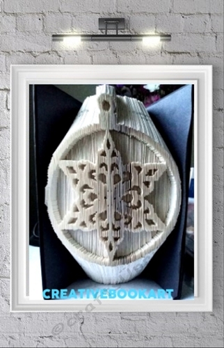 SNOW FLAKE BAUBLE  BOOK FOLDING PATTERN