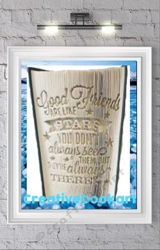 GOOD FRIENDS AR LIKE STARS  BOOK FOLDING PATTERN