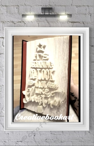ITS BEGINNING TO LOOK LIKE CHRSITMAS TREE  BOOK FOLDING PATTERN