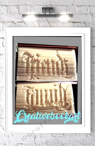 FRIEND FAMILY AMBIGRAM  BOOK FOLDING PATTERNS