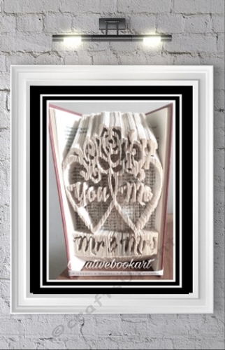 TWO HEARTS MR AND MRS YOU AND ME BOOK FOLDING PATTERNS