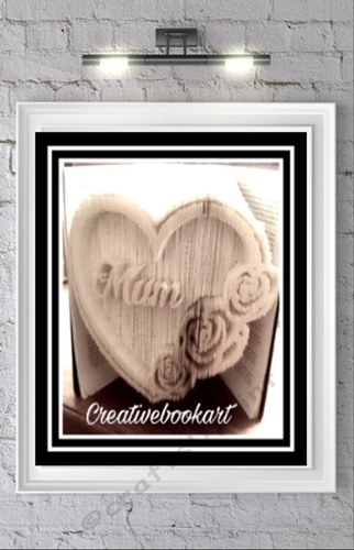 ROSE HEART MUM  BOOK FOLDING PATTERN