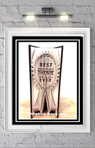 BEST DAD EVER ROSETTE  BOOK FOLDING PATTERNS