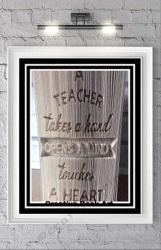 A TEACHER TAKES HAND  BOOK FOLDING PATTERN