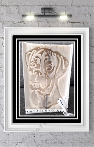 BOXER DOG HEAD  BOOK FOLDING PATTERNS