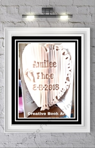 WELCOME NEW BABY HEART  BOOK FOLDING PATTERN