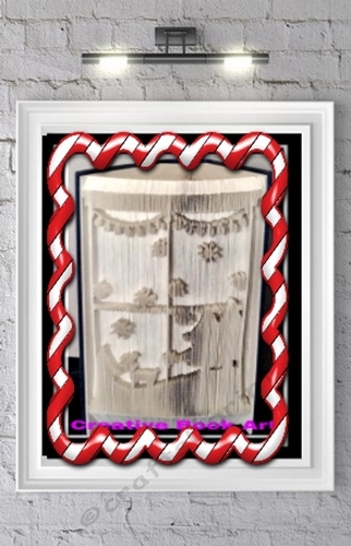 XMAS WINDOW SCENE  BOOK FOLDING PATTERN