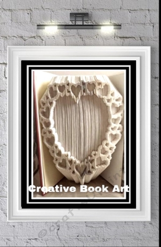 HEART SHAPE FRAME OF HEARTS  BOOK FOLDING PATTERN