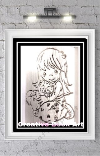 LITTLE GIRL WITH TOY   BOOK FOLDING PATTERN