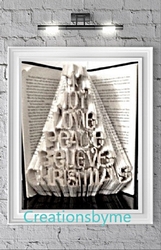 Joy Peace Love Tree book folding patterns