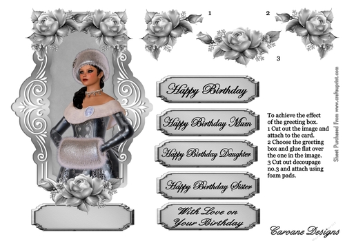 Through the Looking Glass 1 - 7.5 x 5 inch topper with decoupage
