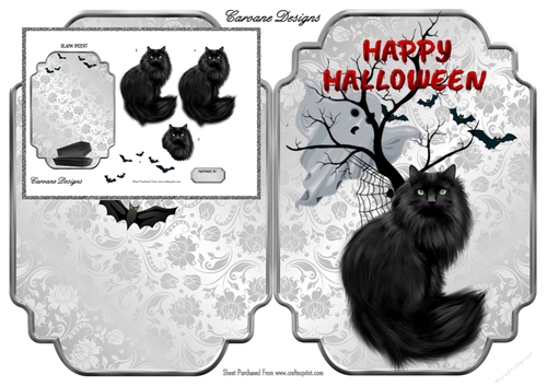 Shaped card mini kit-2 sheets - Classic Halloween