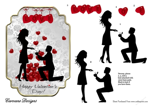 Valentines Day 4 - A5 topper with decoupage