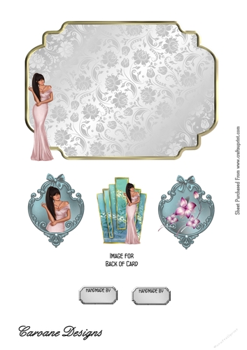 Matching blank insert for the design sheet - Deco Beauty Lily of the Valley
