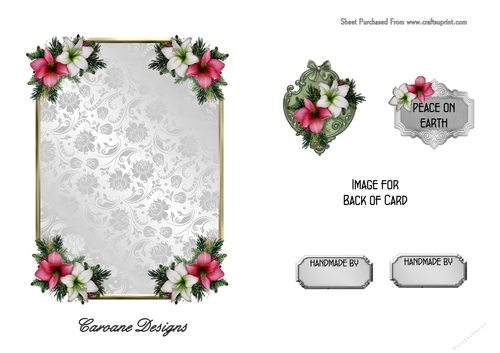 Matching insert for the design sheet - The Joy of Christmas