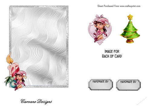 Matching blank insert sheet for the design sheet - Dreaming of Christmas