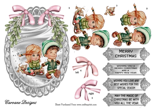 Home For Tea - 7x5 inch oval topper with decoupage