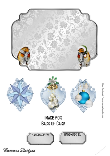 Matching blank insert for the design sheet - Twitters at Christmas 3