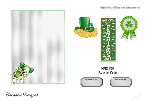 Matching blank insert for the design sheet - Kiss Me Im Irish 2