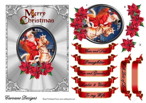 Victorian Cameo 3 - 7x5inch card front with decoupage