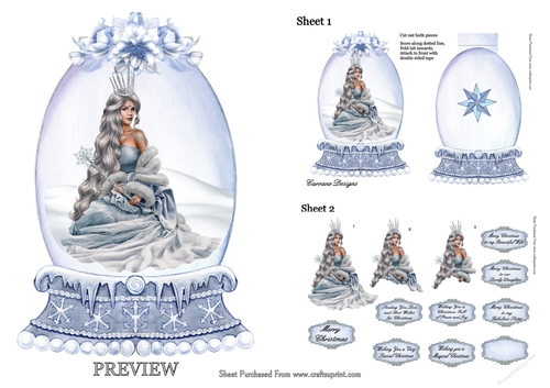 Snow Globe 1 - Shaped card Mini Kit