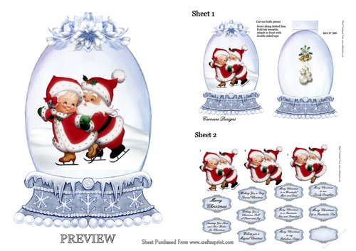 Snow Globe 2 - Shaped card Mini Kit