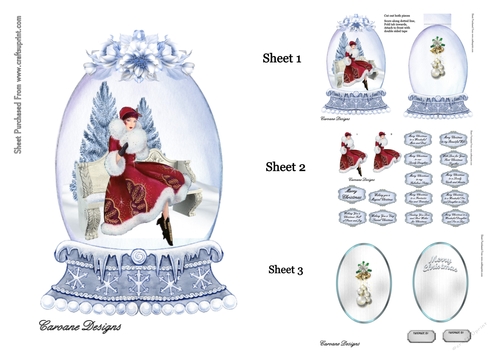 Snow Globe 6 - Shaped card Mini Kit