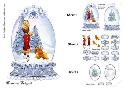 Snow Globe 8 - Shaped card Mini Kit