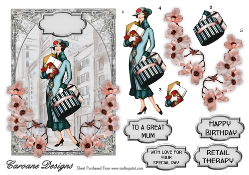 Springtime in New York - 7x5 inch card front with decoupage