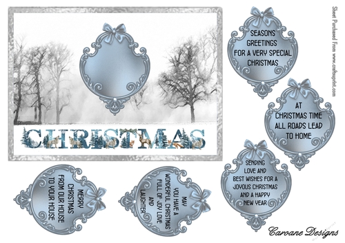 Christmas Quick Card 1 - 7x5 inch card front  