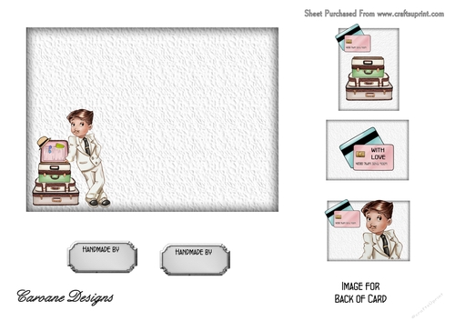 Matching blank insert sheet for the design sheet - Good Luck on Your Journey 1
