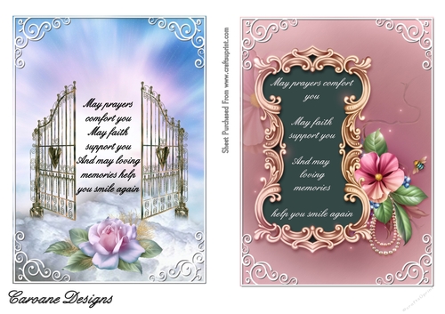 Sympathy 13 - two 7x5 inch card fronts