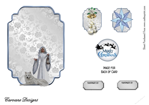 Matching blank insert sheet for the design sheet - Christmas Fantasia 1