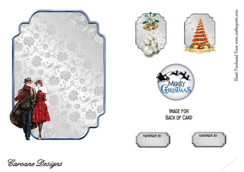 Matching blank insert sheet for the design sheet - Christmas Fantasia 2